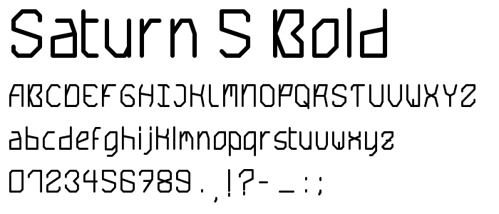 saturn 5 Bold font